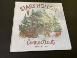 Gilmore Girls Stars Hollow Cutting Board/Hot Trivet 7.75"x7.75"-Show Memorabilia